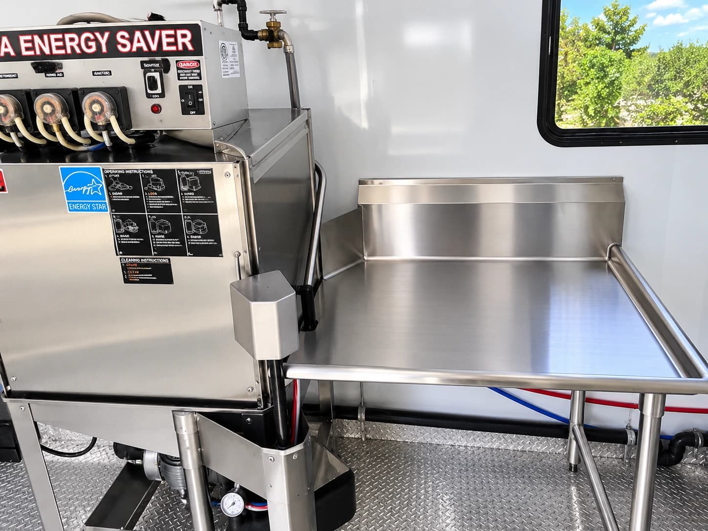 Supplied reference view of commercial dishwashing equipment