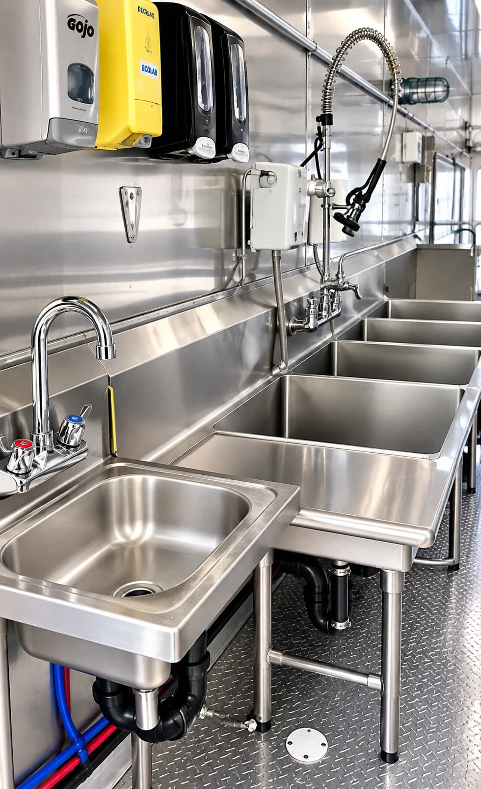 Supplied reference view of commercial dishwashing equipment